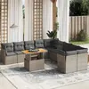 Image de vidaXL Salon de jardin - 11 pièces - Gris