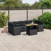 Image de vidaXL Salon de jardin 8 pcs - Noir