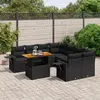 Image de VIDAXL Salon de jardin 9 pcs - Noir