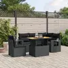 Image de VidaXL Salon de jardin 6 pcs - Noir