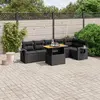 Image de VIDAXL Salon de jardin 7 pcs - Résine tressée - Noir