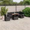 Image de vidaXL Salon de jardin 7 pcs - Noir