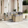 Image de vidaXL Ensemble Salon de jardin 9 pcs - Beige