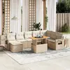 Image de vidaXL Salon de jardin 9 pcs résine tressée