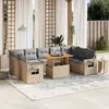 Image de VidaXL Salon de jardin 10 pcs - Résine tressée beige