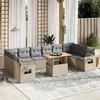 Image de vidaXL Salon de jardin 11 pcs - Beige