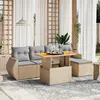 Image de VIDAXL Salon jardin modulaire 6 pcs - Beige résine tressée