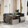 Image de VIDAXL Salon de jardin 5 pcs - Gris