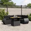 Image de vidaXL Salon de jardin 6 pcs - Noir