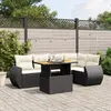 Image de vidaXL 6 pcs noir résine tressée