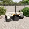 Image de VIDAXL Salon de jardin 7 pcs - Noir