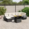Image de Salon de jardin 8 pcs coussin noir - vidaXL