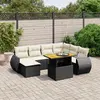 Image de vidaXL Salon de jardin 8 pcs - Résine tressée noire