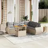 Image de vidaXL Salon de jardin 8 pcs - Résine tressée beige