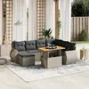 Image de vidaXL Salon de jardin 8 pcs - Gris