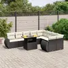Image de vidaXL Salon de jardin 10 pcs - Noir