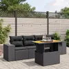 Image de vidaXL Salon de jardin 5 pcs avec coussins - Noir