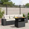 Image de vidaXL Salon de jardin 5 pcs - Noir