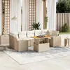 Image de vidaXL Salon de jardin 8 pcs avec coussins - Beige