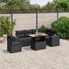 Image de vidaXL Salon de Jardin 7 pcs - Noir