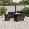 Image de VidaXL Salon de jardin 9 pièces résine tressée - Noir