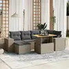 Image de Salon de jardin vidaXL 7 pcs - Gris