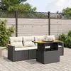 Image de vidaXL Salon de jardin 5 pcs - Noir