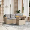 Image de VIDAXL Salon jardin beige résine tressée