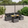 Image de vidaXL Salon de jardin 6 pcs - Noir