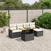 Image de VIDAXL Salon de jardin 6 pcs - Noir Résine Tressée