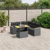 Image de VidaXL Salon de jardin 6 pcs - Noir Résine Tressée