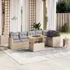 Image de Vidaxl Salon de jardin 7 pcs avec coussins - Beige