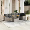 Image de vidaXL Salon de jardin 7pcs - Gris