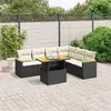 Image de vidaXL Salon de jardin 7 pcs - Noir
