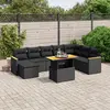 Image de vidaXL Salon de jardin 9 pcs avec coussins - Noir
