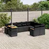 Image de vidaXL Salon de jardin avec table réglable - Noir