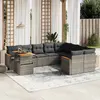 Image de vidaXL Salon de jardin 10 pcs - Gris