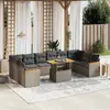 Image de vidaXL Salon de jardin résine tressée - Gris
