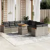 Image de vidaXL Salon de jardin 11 pcs - Gris