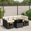 Image de Salon de jardin vidaXL 7 pcs avec coussins - Noir
