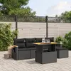 Image de vidaXL Salon de Jardin - 6 Pcs - Noir