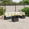 Image de vidaXL Salon de jardin 7 pcs - Noir