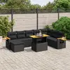 Image de VidaXL Salon de jardin 9 pièces - Noir