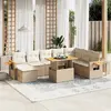 Image de VIDAXL Salon de jardin - 9 pcs - Beige