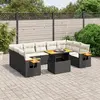 Image de vidaXL Salon de jardin 10 pcs - Noir