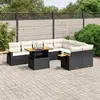 Image de vidaXL Salon de Jardin 10 pcs - Noir