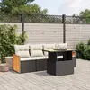 Image de vidaXL Salon de jardin 5 pcs - Noir