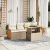 Image de VidaXL Salon de Jardin avec Coussins 5 pcs - Beige