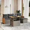 Image de vidaXL Salon de jardin 6 pcs - Gris
