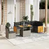 Image de Salon de jardin 7 pcs gris